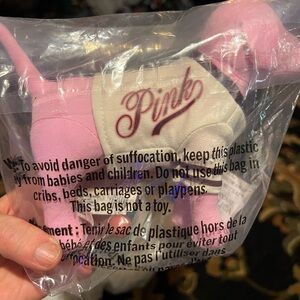 PINK Victoria's Secret Plush Dog - Pink and White